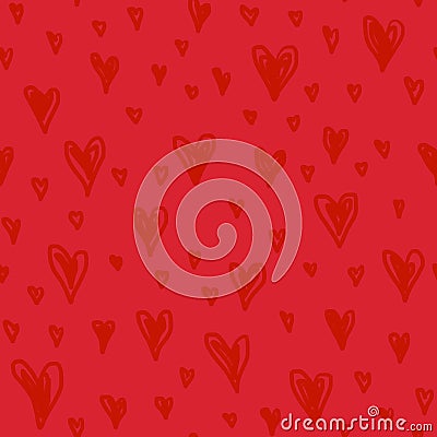 Valentines day, Mothers Day hand drawn doodle seamless pattern Stock Photo