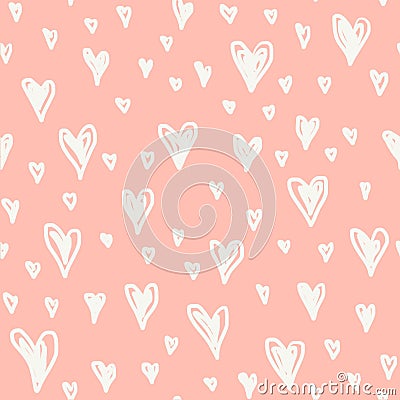 Valentines day, Mothers Day hand drawn doodle seamless pattern Stock Photo