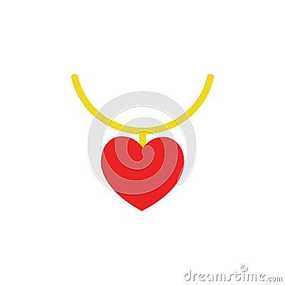 Valentines day, necklace icon. Element of Web Valentine day icon for mobile concept and web apps. Detailed Valentines day, Stock Photo