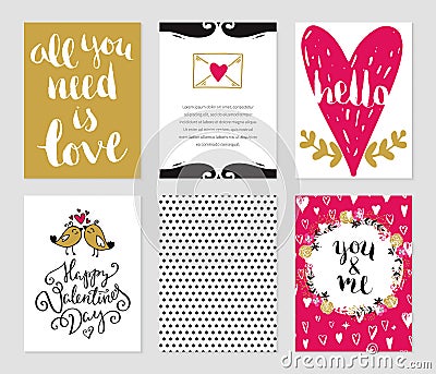 Valentines day and romantic collection Vector Illustration