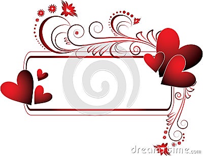 Valentines frame Vector Illustration