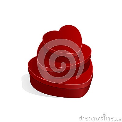Valentines gift boxes Vector Illustration