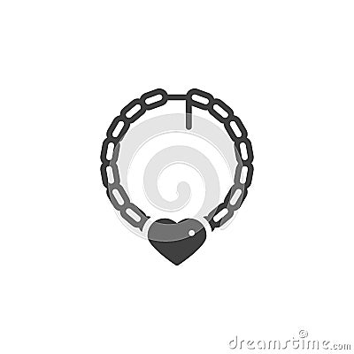 Valentines gift jewelry vector icon Vector Illustration