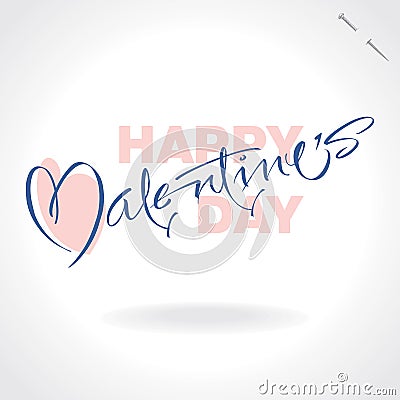 Valentines hand lettering (vector) Vector Illustration