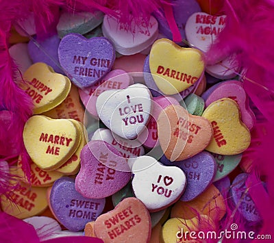 Valentines heart love candy Stock Photo