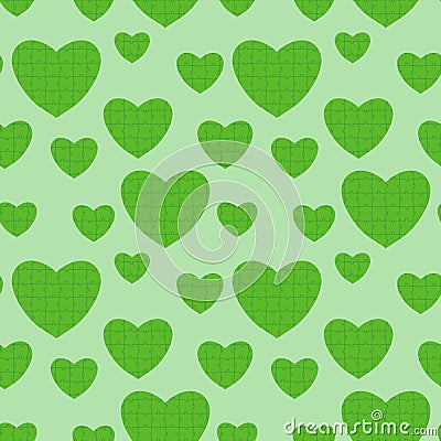 Valentines hearts seamless game puzzles pattern for wrapping paper and kids clothes print and fabrics and linens Cartoon Illustration