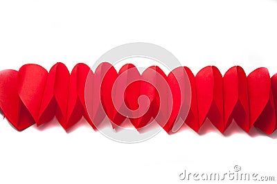Valentines paper hearts Stock Photo