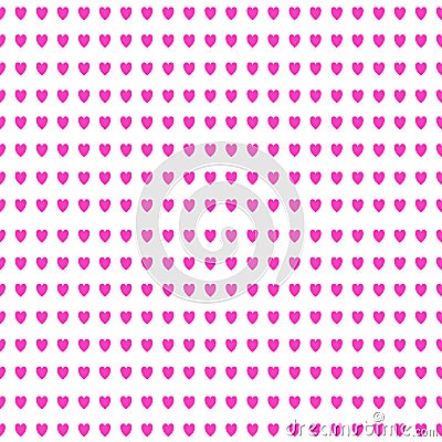 Valentines Pink Hearts Chic Pattern Texture Vector Illustration