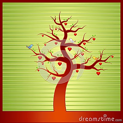 Valentines tree, vector Vector Illustration