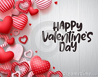 Valentines vector background. Happy valentines day greeting text Vector Illustration