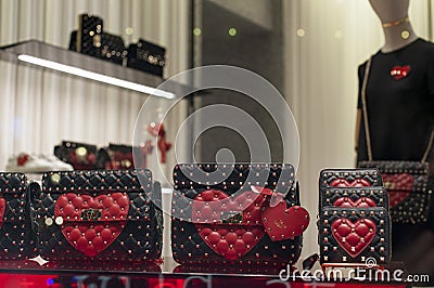 Luxury Hand bags valentino Editorial Stock Photo