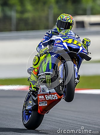 Valentino Rossi of Italy and Movistar Yamaha MotoGP Editorial Stock Photo