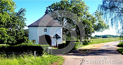 Valentinus chapel on the hiking trail Litermont Sagenweg Editorial Stock Photo