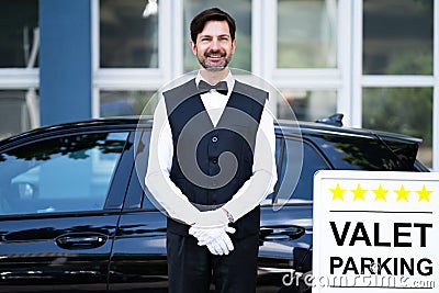 Valet Parking Hotel Service Stock Photo