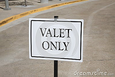 Valet Only Sign Stock Photo