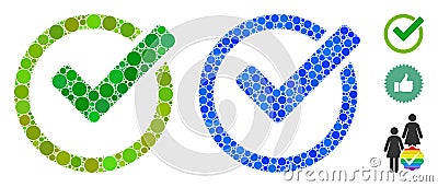 Validity Mosaic Icon of Circles Vector Illustration