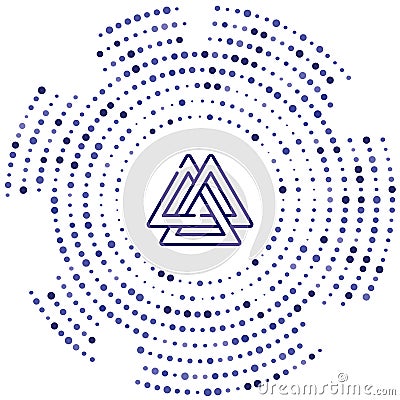 valknut vector icon. valknut editable stroke. valknut linear symbol for use on web and mobile apps, logo, print media. Thin line Vector Illustration