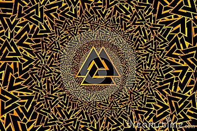 Valknut vector pattern, Vector Illustration