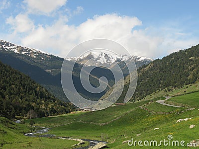 Vall d'Incles in Andorra Stock Photo