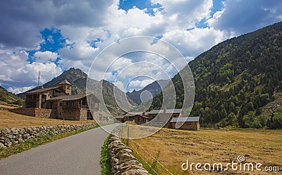 Vall de Incles chapel in Andorra Stock Photo