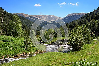 Vall de Ransol (Andorra) Stock Photo