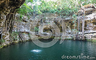 VALLADOLID, MEXICO, MEXICO - May 31, 2019: Cenote X\'Canche near Ek Balam Stock Photo