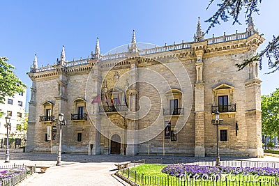 View at the Palace of Santa Cruz in Valladolid - Spain Editorial Stock Photo