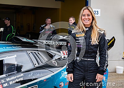 Vallelunga, Italy, november 14-18th, Lamborghini World Final 2018. Shea Holbrook female driver Editorial Stock Photo