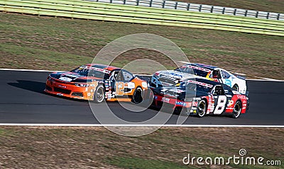 American festival of Rome, Nascar Euro cars championship battle overtaking Editorial Stock Photo