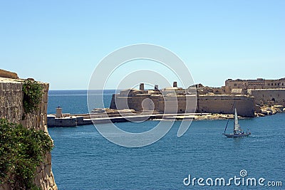 Valletta harbour Stock Photo