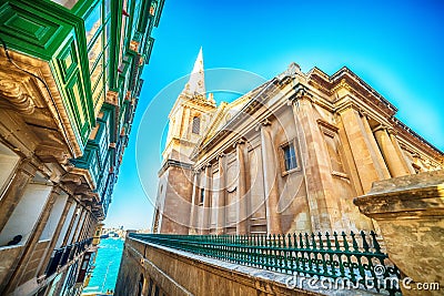 Valletta, Malta: St Pauls Pro-Cathedral Stock Photo