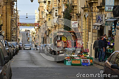 Valletta Malta street view Editorial Stock Photo