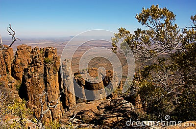 Valley of Desolation in Camdeboo National Park Stock Photo