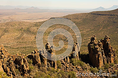 Valley of Desolation in Camdeboo National Park Stock Photo