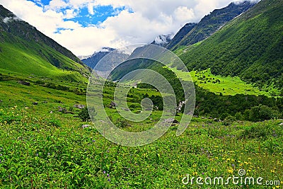 Valley of Flowers National Park, Uttarakhand, India Stock Photo