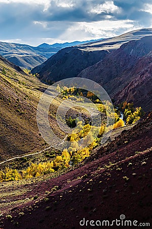 Valley of the Kyzylchin River Stock Photo