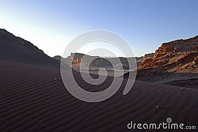 Valley of the moon atacama desert Stock Photo