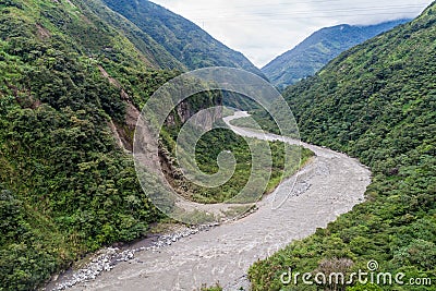 Valley of Pastaza river Stock Photo