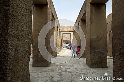 The Valley Temple of Khafre at Giza in Egypt. Editorial Stock Photo