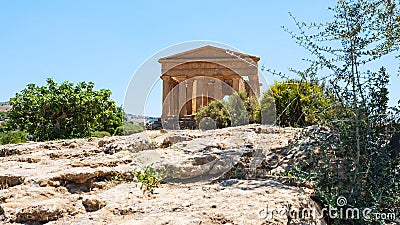 Valley of the Temples with Temple of peace, Sicily Stock Photo