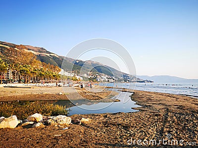 Valona beach in Albania Editorial Stock Photo