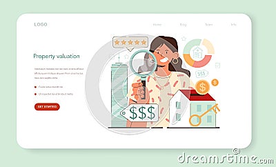 Valuables evaluation concept. Appraisal services, selling and buying Vector Illustration