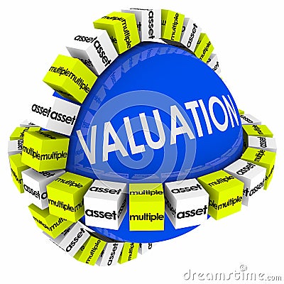 Valuation Assets Multiples Revenues Calculation Formula Sphere Stock Photo