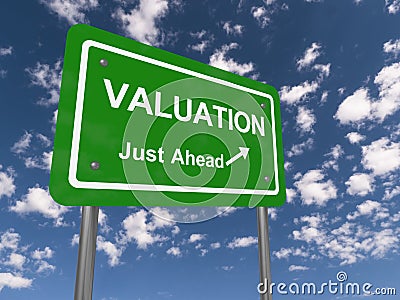 Valuation just ahead Stock Photo