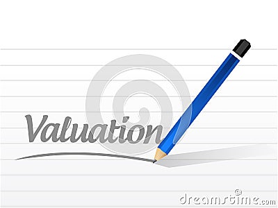 valuation message sign illustration design Cartoon Illustration
