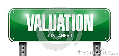 valuation road sign illustration design Cartoon Illustration