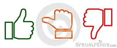 Valuation thumbs sign - vector Vector Illustration