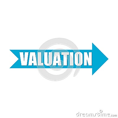 Valuation Word Company Business sign icon Vector Illustration