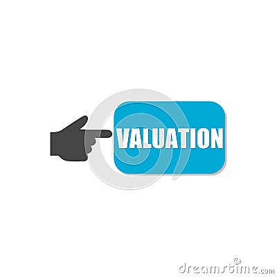 Valuation Word Company Business sign icon Stock Photo