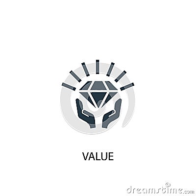 Value icon. Simple element illustration Vector Illustration